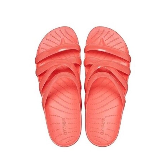 NWT Crocs Women's Splash Strappy Sandals, Neon Watermelon, 9, Women 9 - Picture 1 of 8